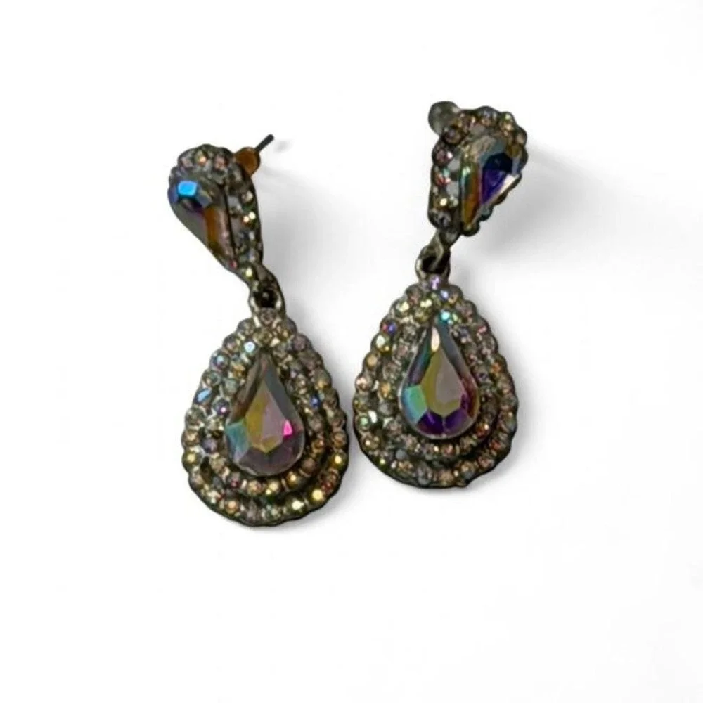 Rhinestone‎ Teardrop Crystal Dangle Earrings